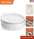 10 Inch Porcelain Dinner Plates, White, Set of 6 Microwave, Oven, Dishwashe