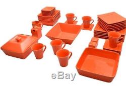 10 Strawberry Street Square White 90-piece Dinnerware withServe Set FREE 2DAY SHIP