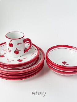 10 pcs Set Dansk Bing Cherry Dinner Salad Plate Bowl mug Hand Painted Dinnerware