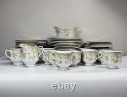 100 Pc Set Of Vintage Sango Persian Wood 3800 Japan China Dinnerware Gold Floral