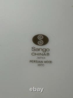100 Pc Set Of Vintage Sango Persian Wood 3800 Japan China Dinnerware Gold Floral