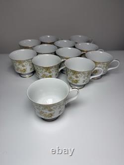 100 Pc Set Of Vintage Sango Persian Wood 3800 Japan China Dinnerware Gold Floral