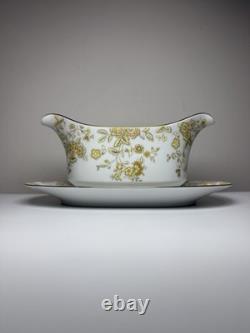 100 Pc Set Of Vintage Sango Persian Wood 3800 Japan China Dinnerware Gold Floral