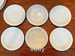 10pc LOT Pottery Barn DU JOUR CAFEWARE WHITE Dinner & Salad Plates 10 1/4 7.75