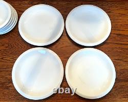 10pc LOT Pottery Barn DU JOUR CAFEWARE WHITE Dinner & Salad Plates 10 1/4 7.75