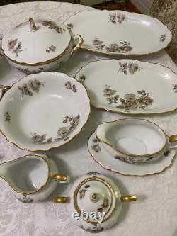 118 pcs Alhambra Bavaria Dinnerware Service for 16 by Margarete Brown/Pink Roses
