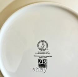 12 Green Toile Peter Rabbit Dinner Salad Bowl Plates World of Beatrix Potter NEW