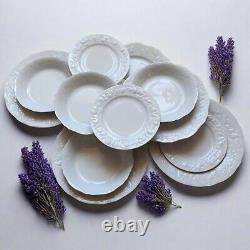 12 Limoges Porcelain Plates/Bowls. French Country Style. Mismatched Dinnerware