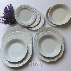 12 Limoges Porcelain Plates/Bowls. French Country Style. Mismatched Dinnerware