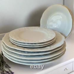12 Limoges Porcelain Plates/Bowls. French Country Style. Mismatched Dinnerware