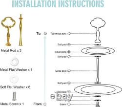 12-Piece Bone China Dinnerware Set with Vintage Floral Tea Stand