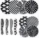12-Piece Dinnerware Set Black & White