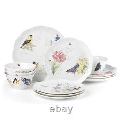 12-Piece Traditional White Porcelain Dinnerware Set (Service for 4) 883319