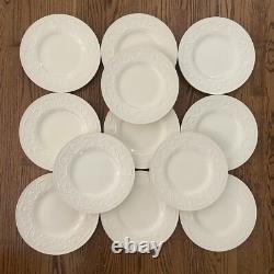 12 Wedgwood Cream Ware PATRICIAN Etruria & Barlaston Dinner Plates Ivory 10.5
