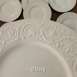12 Wedgwood Cream Ware PATRICIAN Etruria & Barlaston Dinner Plates Ivory 10.5