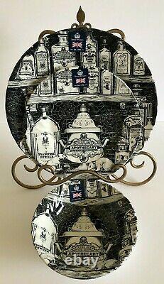 12pc ROYAL WESSEX Apothecary DINNERWARE SET Skull Witches Brew HALLOWEEN NWT