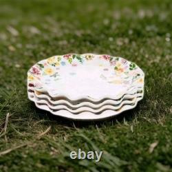 12pc market square dinner Set for 4 Floral matching plates & bowls