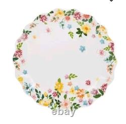 12pc market square dinner Set for 4 Floral matching plates & bowls