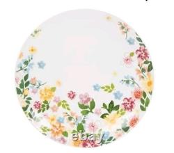 12pc market square dinner Set for 4 Floral matching plates & bowls