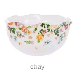 12pc market square dinner Set for 4 Floral matching plates & bowls