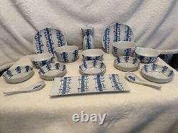 16 Pc Asian Dinner/Sushi/Rice/Soup/Sides Dinnerware