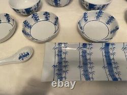 16 Pc Asian Dinner/Sushi/Rice/Soup/Sides Dinnerware