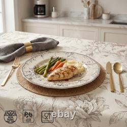 16-Piece Antique White Porcelain Dinnerware Set for 4 Romantic Bird & Floral D