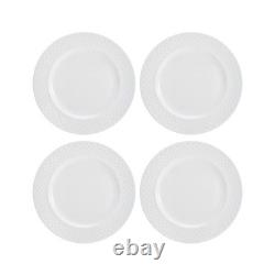 16-Piece Bone China Dinnerware Set White Plates, Bowls & Mugs, Dishwasher Safe