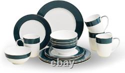 16-Piece Dinnerware Set, Dinner Plates, Bowls and Mugs Set, Dishware Set for 4