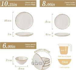 16-Piece Ocean Dinnerware Set for 4 White Plates, Bowls & Mugs
