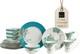16-Piece Porcelain Dinnerware Set for 4, Elegant Floral Plates and Bowls Sets