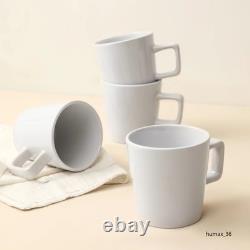 16-Piece Stoneware Dinnerware Set, White, Microwave & Dishwasher Safe