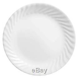 16-pc Corelle ENHANCEMENTS White Swirl DINNERWARE SET Plates Bowls & 10.5-oz MUG