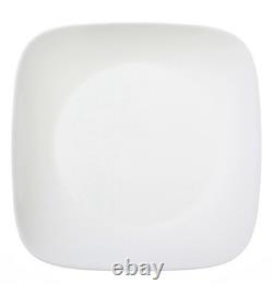 16-pc Corelle PURE WHITE SQUARE Dinnerware Set Dinner Lunch Plates Bowls & Mugs