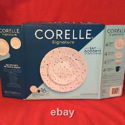 16-pc Dinnerware Corelle Signature Terrazzo Service 4 4 pc place setting