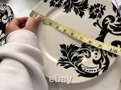 16 pieces set dinnerware BLACK & WHITE DAMASK by HOME, VINTAGE SERVING FOR 4