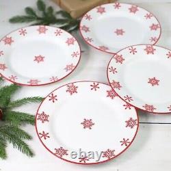 16pc Christmas Tree Dinnerware Set Kitchen Plate Dish Gingerbread Man Reindeer