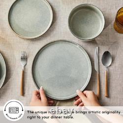 18-Piece Dinnerware Sets for 6 People, Modern Design, Stoneware Dinner Set, Kit