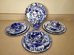 180 Marbeled Swirl Enamelware 12 Pc Dinnerware SET Dinner Side Plates Bowls NEW