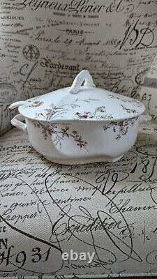 1880's Johnson Brothers Rosedale Semi Porcelain Soup Tureen Transferware Floral