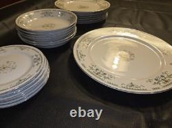 19 Pcs vintage Juliet pattern dinnerware set from the Cotillion Collection by
