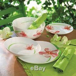 19-pc Luminarc White Dinnerware Set Unbreakable Shockproof Tempered Glass