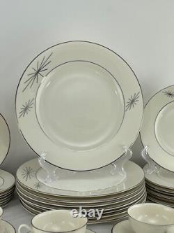 1960's MID CENTURY ATOMIC Syracuse China POLARIS Place Settings 37 Piece Set
