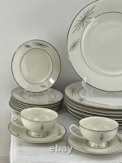 1960's MID CENTURY ATOMIC Syracuse China POLARIS Place Settings 37 Piece Set