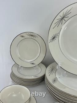 1960's MID CENTURY ATOMIC Syracuse China POLARIS Place Settings 37 Piece Set