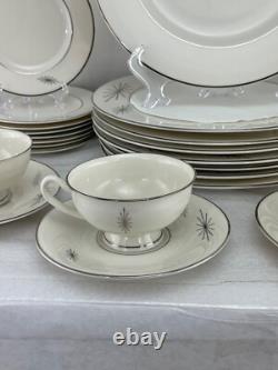 1960's MID CENTURY ATOMIC Syracuse China POLARIS Place Settings 37 Piece Set