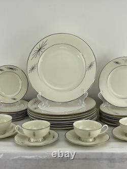 1960's MID CENTURY ATOMIC Syracuse China POLARIS Place Settings 37 Piece Set