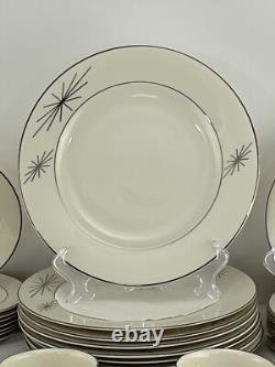 1960's MID CENTURY ATOMIC Syracuse China POLARIS Place Settings 37 Piece Set