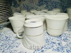 1990s Vintage Gibson White And Gold China DinnerWare Set 60 -piece