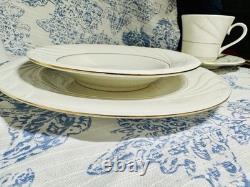 1990s Vintage Gibson White And Gold China DinnerWare Set 60 -piece